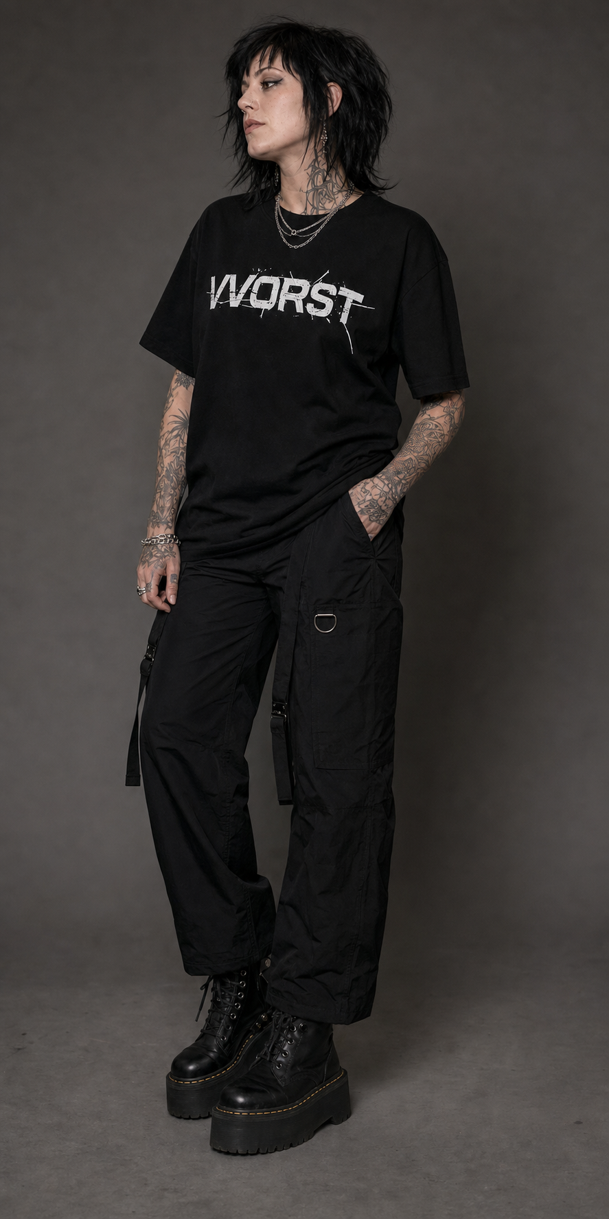 VVORST Built Through Pressure modern goth studio portrait